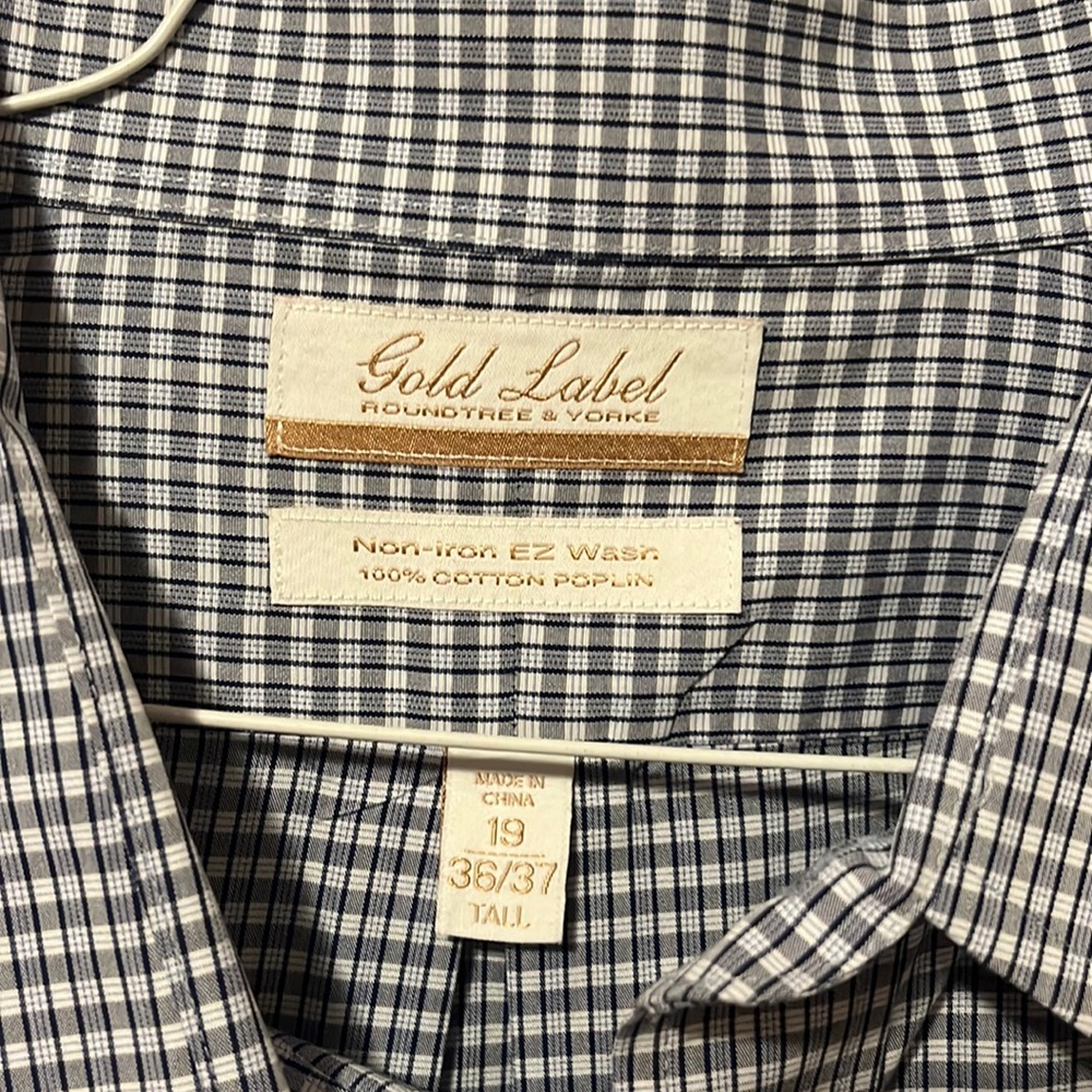 Roundtree & York Gold Label Non-Iron EZ Wash 100% Cotton Poplin